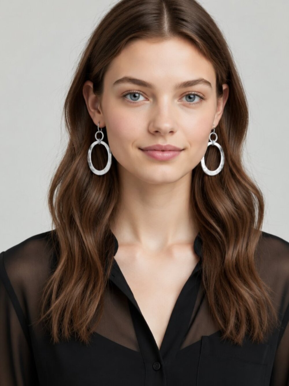 Classic! Susan Shaw Double Silver Dangle Earrings — European Inspired NWT